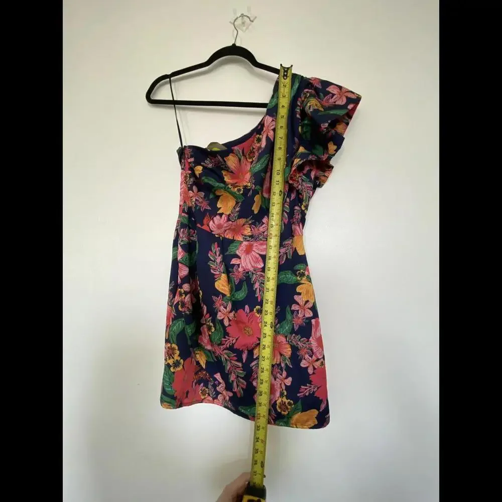 Anthropologie x Finders Keepers - One Shoulder Ruffle Mini Dress, size 6 - Picture 11 of 14